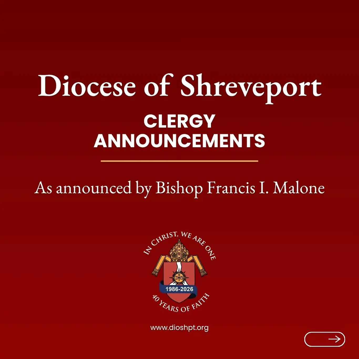 Clergy Announcements April 27, 2026